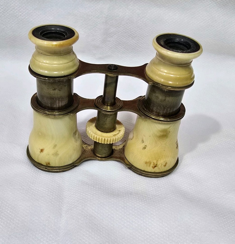Vintage Fransız pirinc Opera ( Tiyatro ) Dürbünü - 2