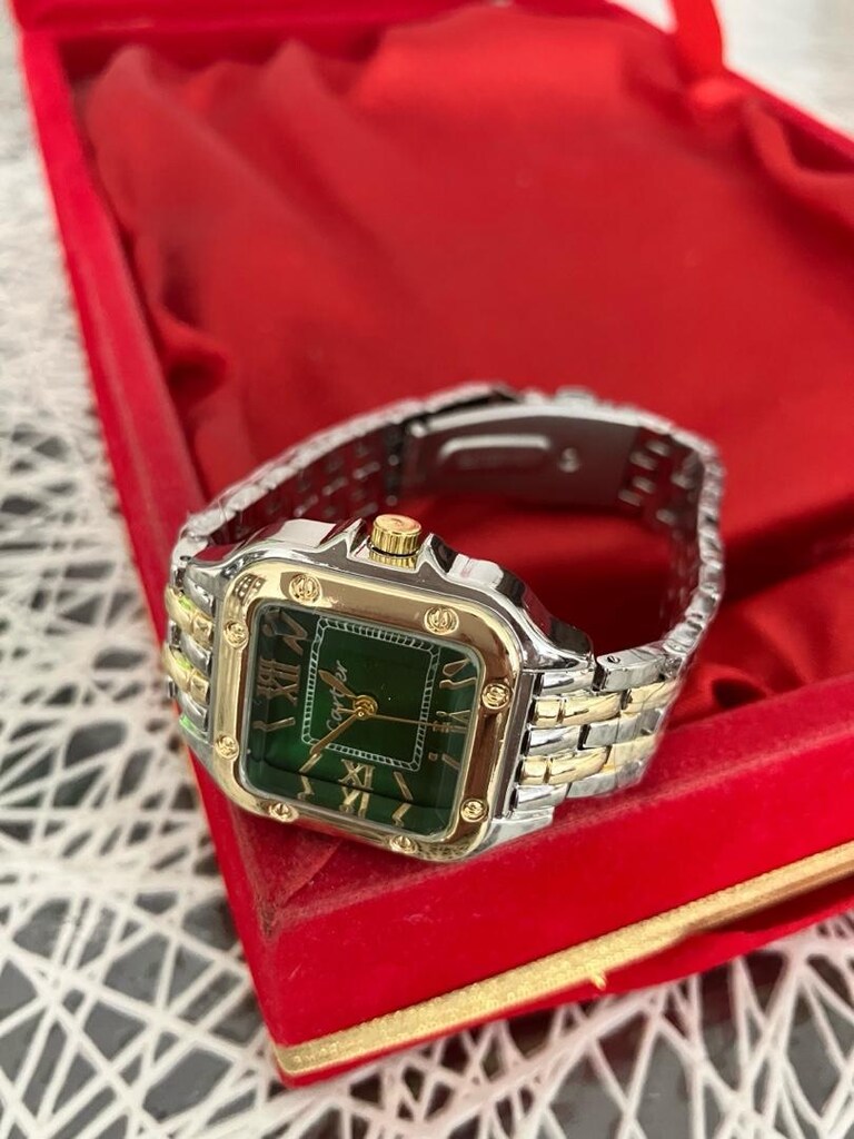 Cartier Yeşil Kare kadın Kol Saati … - 2