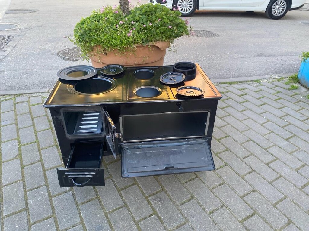 SIFIR ..KALIN SAÇ EMAYE FIRINLI KAMP SOBASI 77-43-46 CM - 8