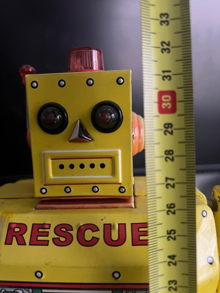 antika teneke oyuncak robot - 13