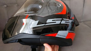 LS2 Rapid 2 Race Chos Siyah-Kırmızı Kask +1 Şeffaf Vizörlü) - 3