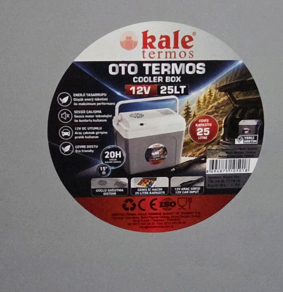 Kale Termos 25 LT 12V Araç İçi Soğutucu Termos. Sıfır. - 19