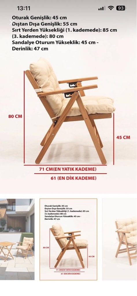 Bahçe Balkon Masa Sandalye Takımı - 2