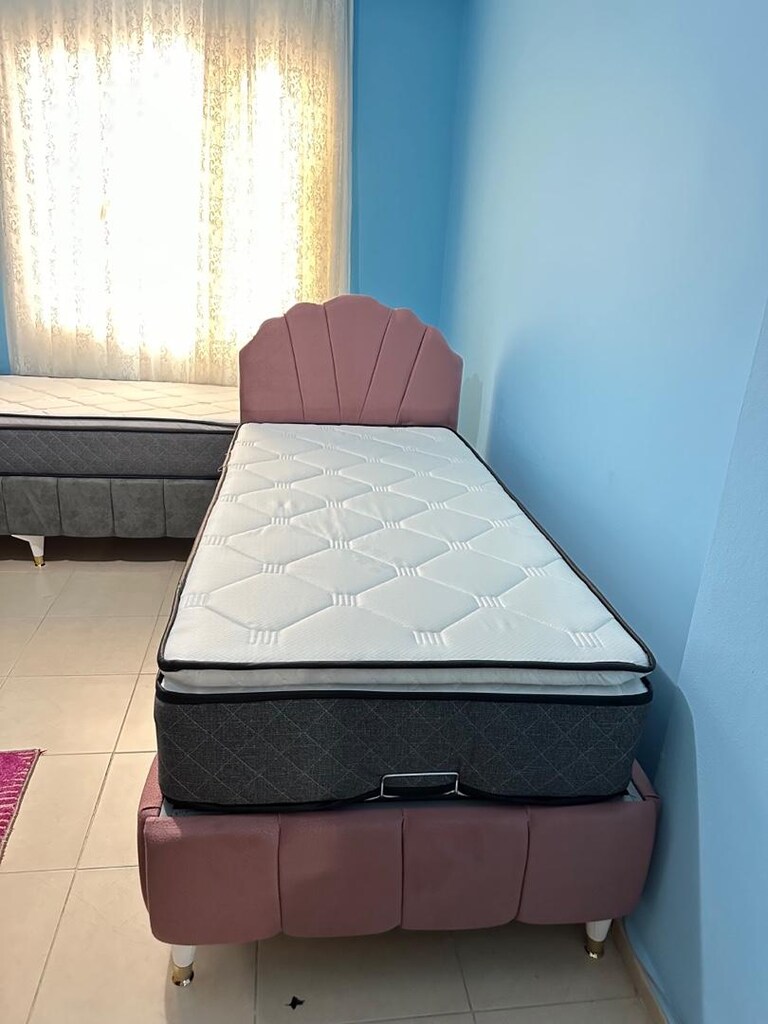 ultra lüks Tek Kisilik baza başlık Petli yatak sıfır ürün ambalajında - 7