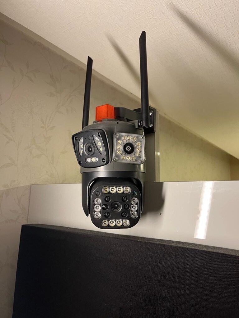 Kablosuz Wi-Fi Akıllı Güvenlik Kamerası | 3 Lens | Gece Görüşlü | Hare - 4