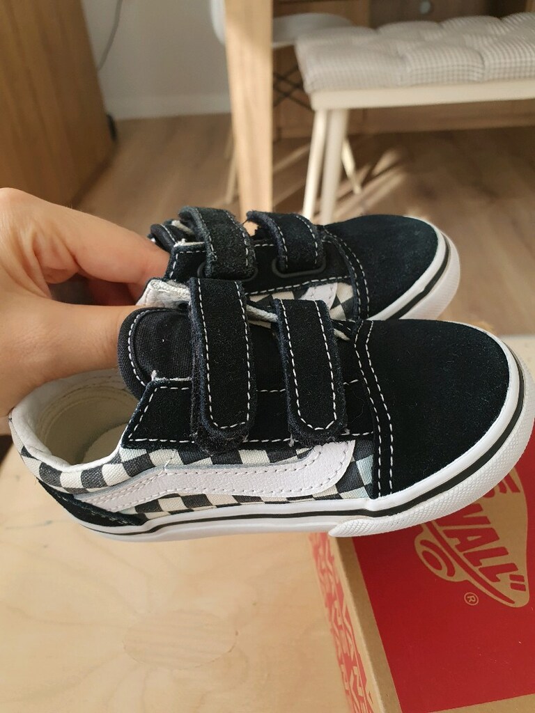 Siyah Vans Erkek Bebek Çocuk Cırtlı Spor Ayakkabı Süet - 10