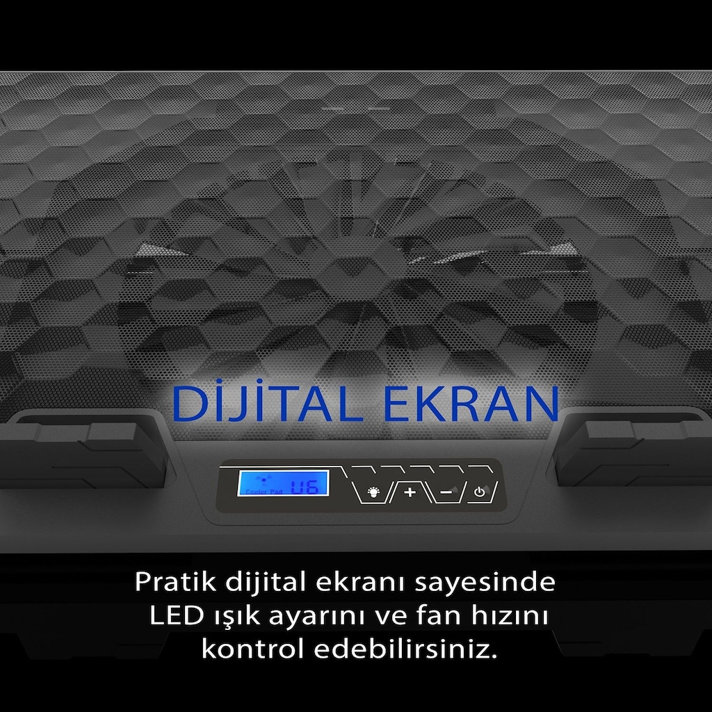 Inca INC-608GMS LCD Kontrollü 13-17.3 inç uyuml Laptop Soğutucu ADETLİ - 9