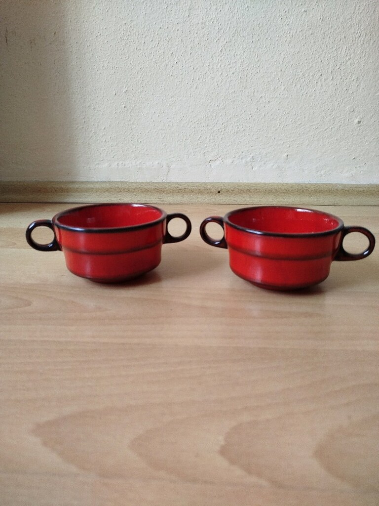 Vintage Thomas Scandic marka seramik kase iki adet - 3