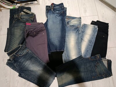 Orjinal LOFT, WRANGLER,Collezione Jean kot pantolon 7 adet