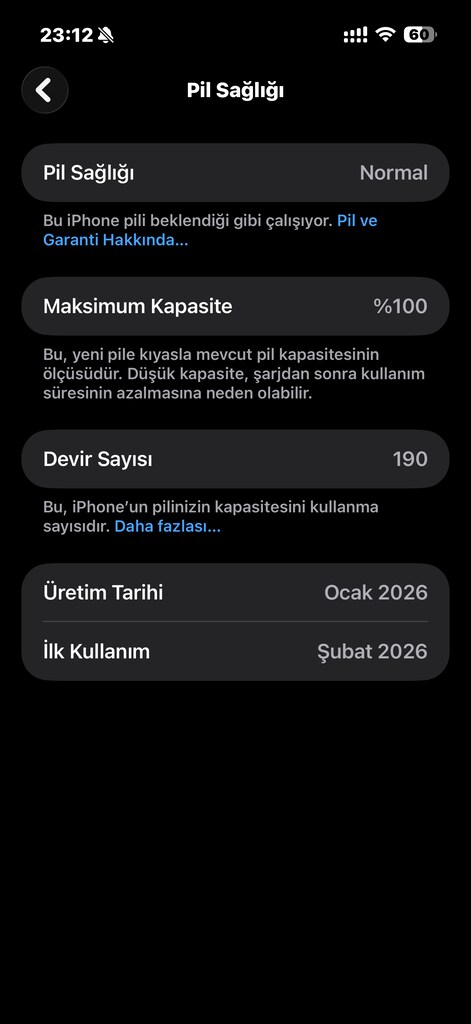 17 Promax 512 gb 6 aylık cihaz pil 100 - 6
