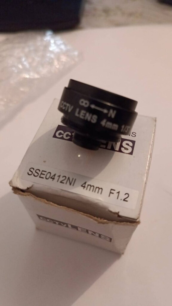 SSE0412NI 4mm F1.2 CCTV Lens, sabit iris