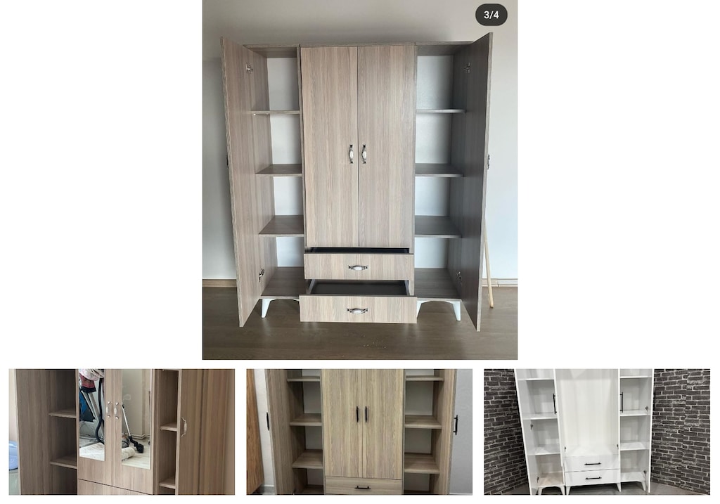 4 kapaklı elbise dolabı pwfpnjgalg - 4