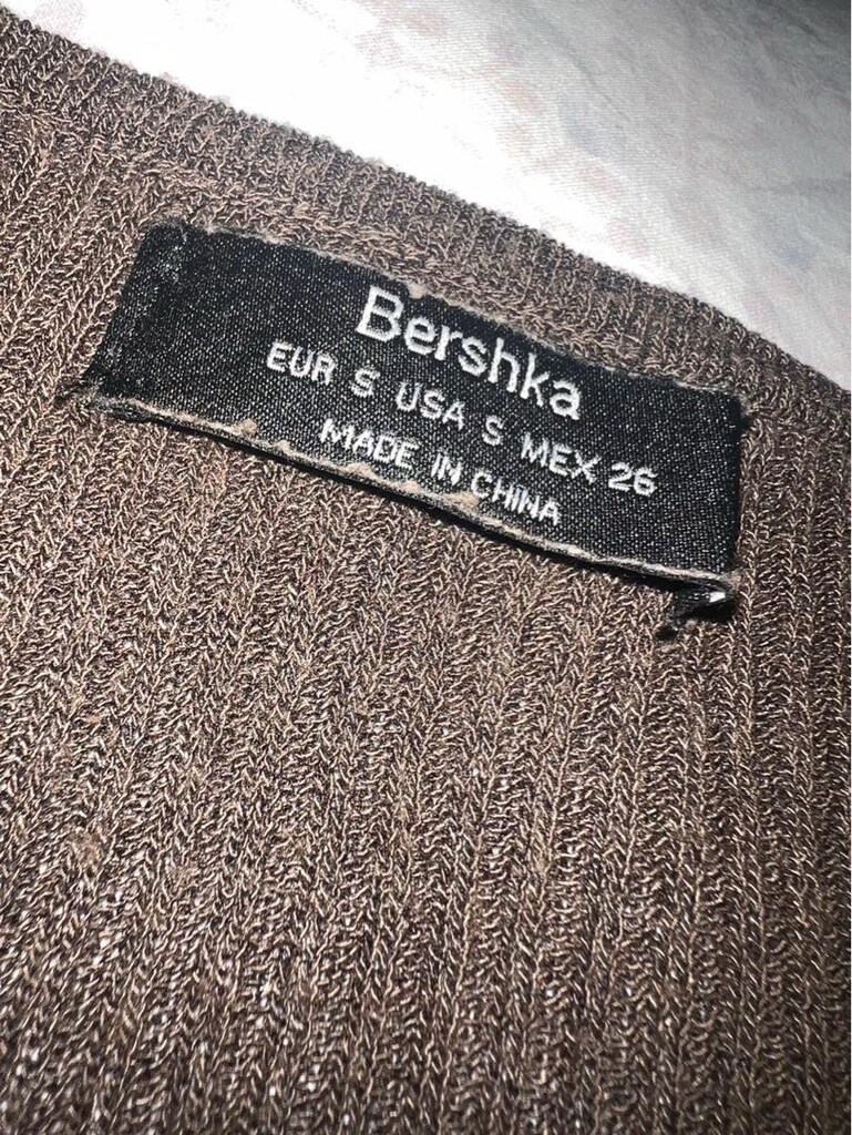 Bershka Haki V Yaka Fitilli Bluz - 3