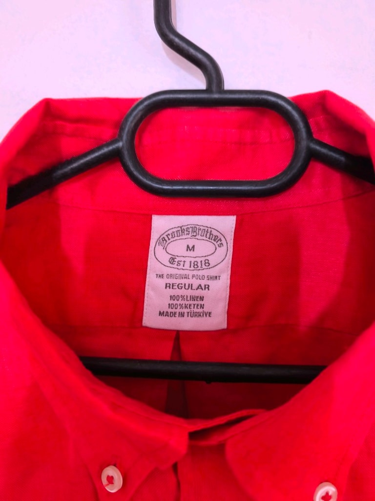BROOKS BROTHERS Kırmızı Erkek Düğmeli Regular Fit Logo Baskılı Gömlek - 2