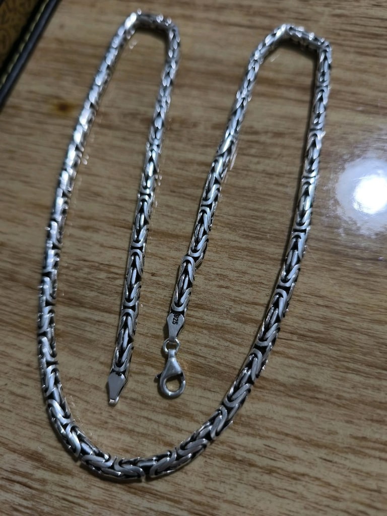 gümüş kral kolye 5mm 69 gr 55 cm - 3