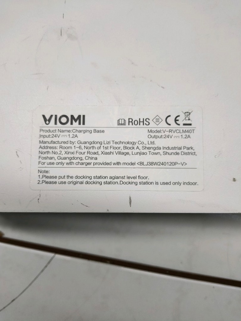 Viomi V5 Pro robot süpürge şarj istasyonuna - 4