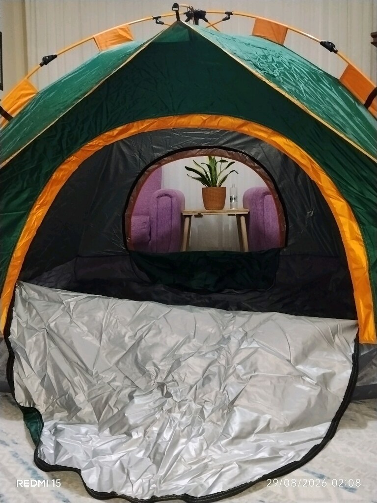 KAMP ÇADIRI OTOMATİK KURULUM 200*200*135 ŞU GEÇİRMEZ ÇİFT KAPI - 5