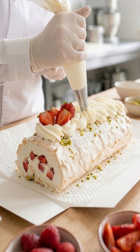 %100 Glutensiz Ev Yapımı Nefis Mereng Rulo