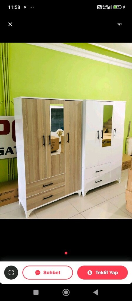 3 kapaklı sıfır elbise dolapları - 3