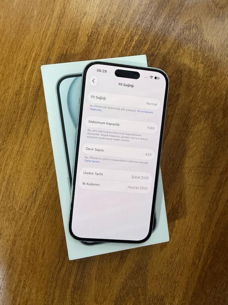 İPHONE 15 MAVİ 128 GB 10 AY APPLE TÜRKİYE GARANTİLİ PİL 86 TERTEMİZ - 4