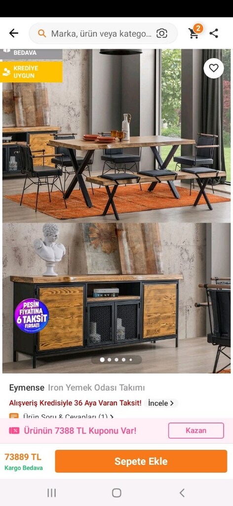 Endüstriyel ahşap metal konsol - 8