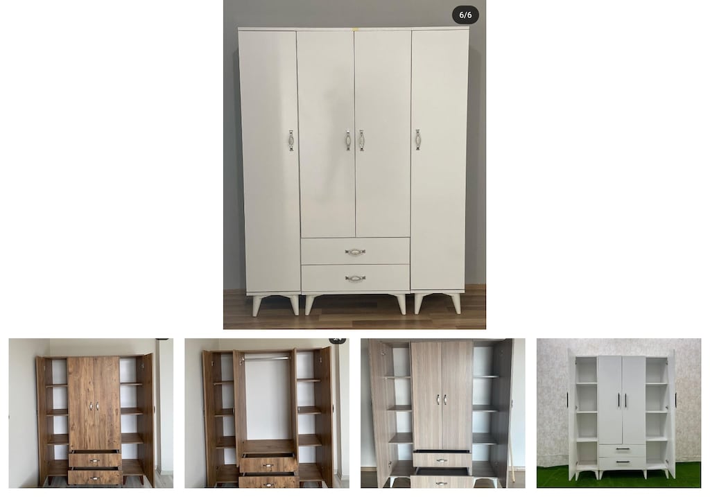 4 kapaklı elbise dolabı kclcjlczkw - 2