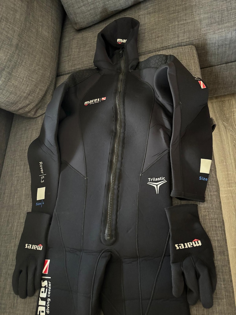 TERTEMİZ MARES SCUBA KIYAFETİ 5MM, ELDİVEN, GÖZLÜK, PALET TAKIMI - 2