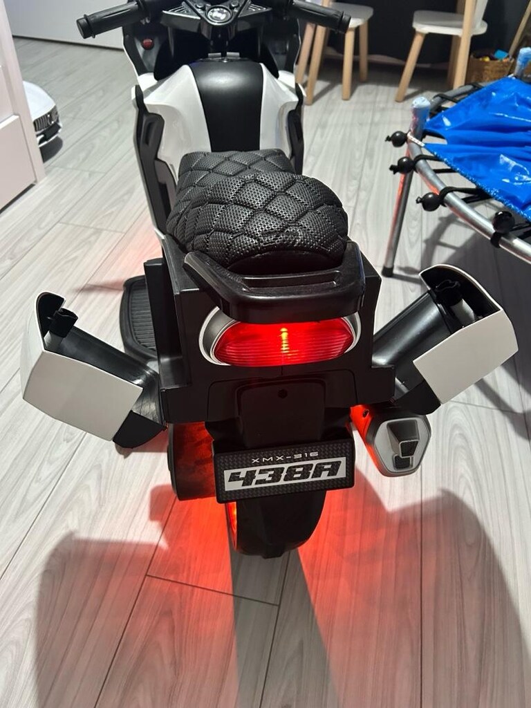 12V akülü motorsiklet (beyaz) - 3
