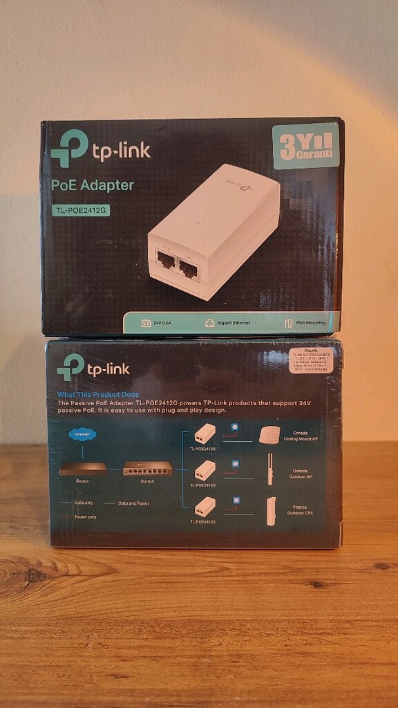 TP-Link markasının TL-POE2412G model Pasif PoE Adaptörü - 2