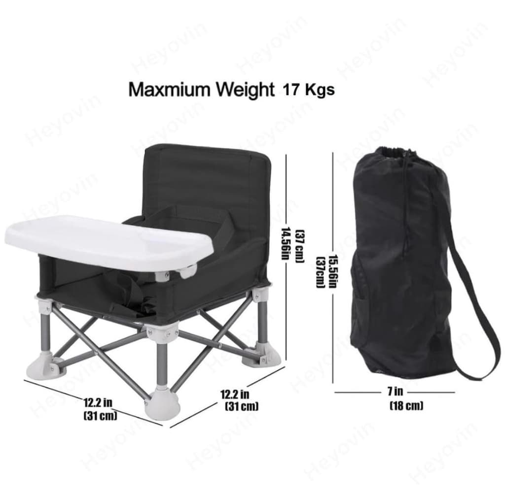 baby&plus Picnic Yükselticili Portatif Mama Sandalyesi - 7