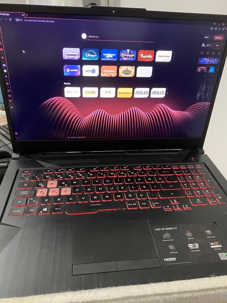 ASUS TUF Gaming F17 Palmrest With RGB Keyboard – For FX706HC FX706LI FX706HE