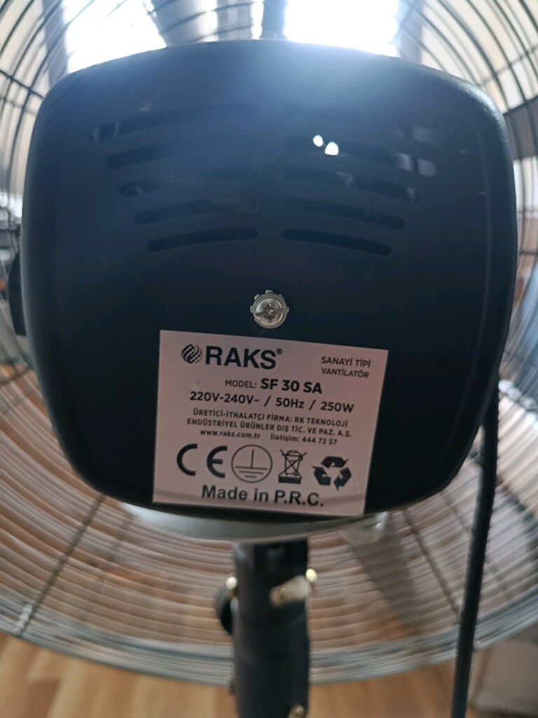 Raks SF 30 SA Sanayi Tipi Vantilatör 76 cm - 3