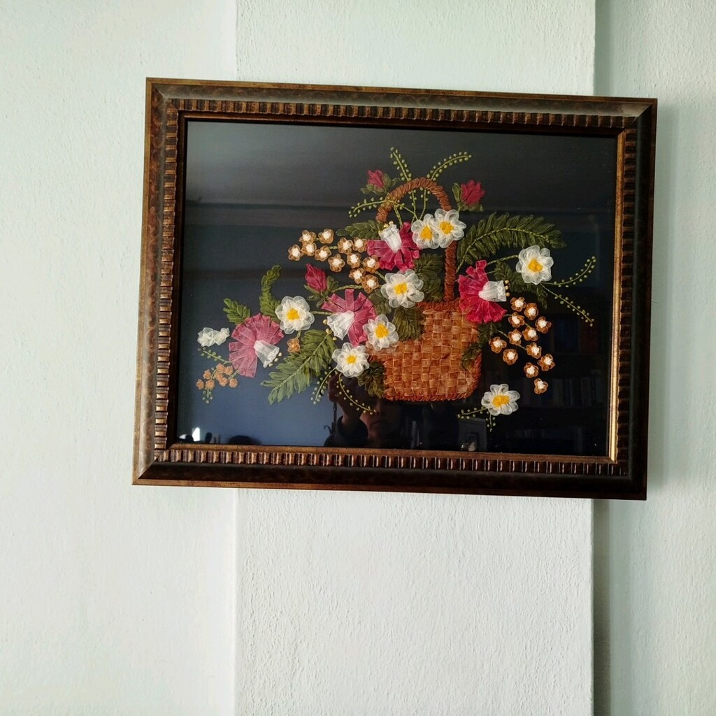 Vintage El yapımı tablo 52x66 cm - 10