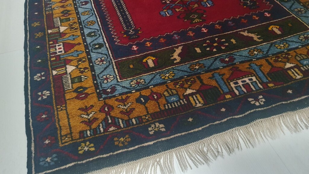 Anadolu Desenli - Kırmızı Yün Dokuma - Niğde Halısı - 2
