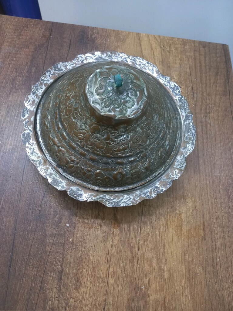 Antiks Bakir El işçiligi pilavlik 20x20 ebad - 3