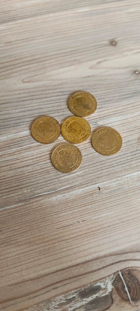 5 adet sarı 25 kuruş - 5