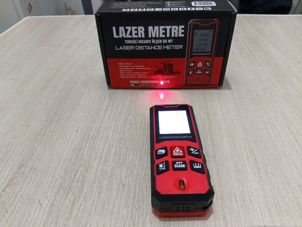 Lazer Metre Profesyonel 50 metre Kırmızı nokta atışlı - 2