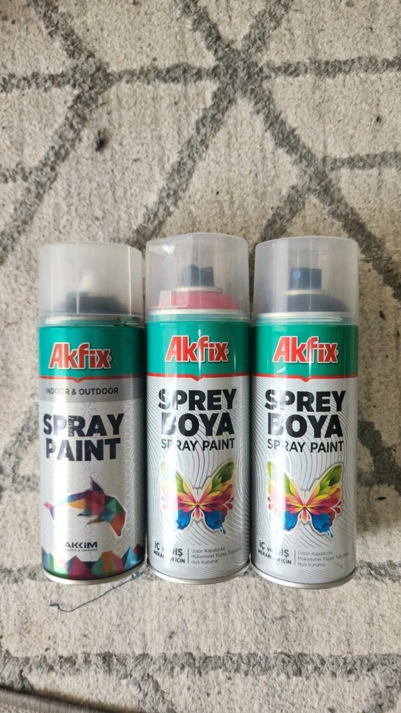8 adet 10 lu Akrilik ve sprey Boya Seti - 3