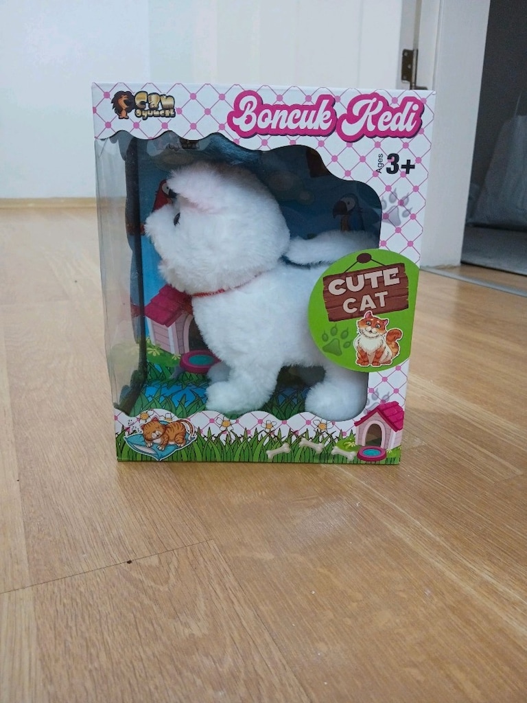 pilli ve hareketli oyuncak kedi kutulu - 2