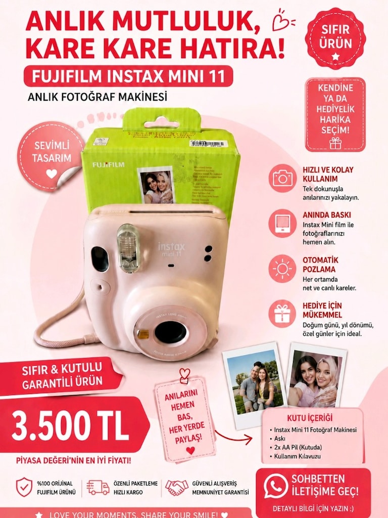 Instax Mini 11 Anlık Fotoğraf Makinesi