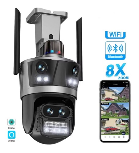 3 KAMERALI 8X OPTİK 4X DİJİTAL ZOOM SİREN ÇALMA KARŞILIKLI KONUŞMA VAR