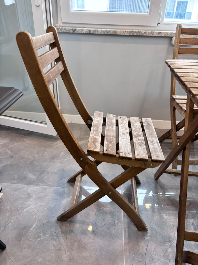 IKEA KATLANIR BALKON MASASI VE 3 LÜ SANDALYE TAKIMI - 2