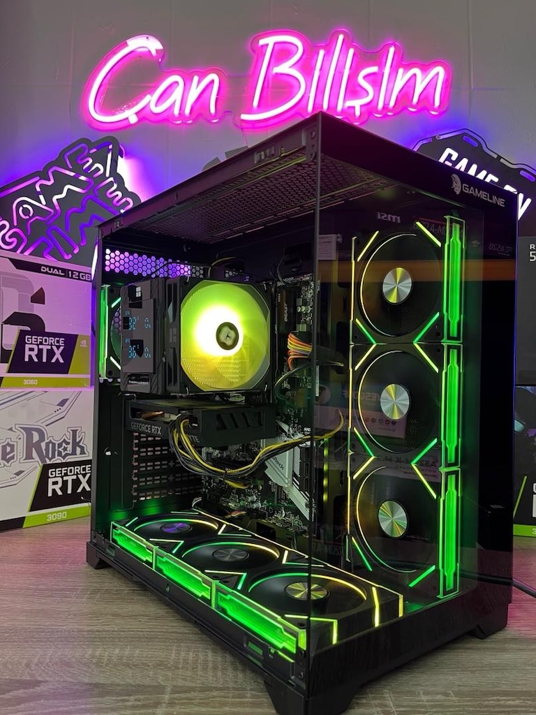 RYZEN 7 5700X // RTX 4060 // PREMİUM ULTRA GAMİNG AKVARYUM KASA - 5