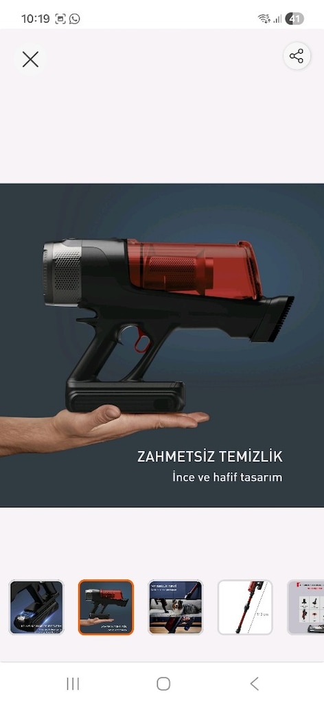 Tefal dikey Şarjlı süpürge Sıfır . garantisi vardır - 4