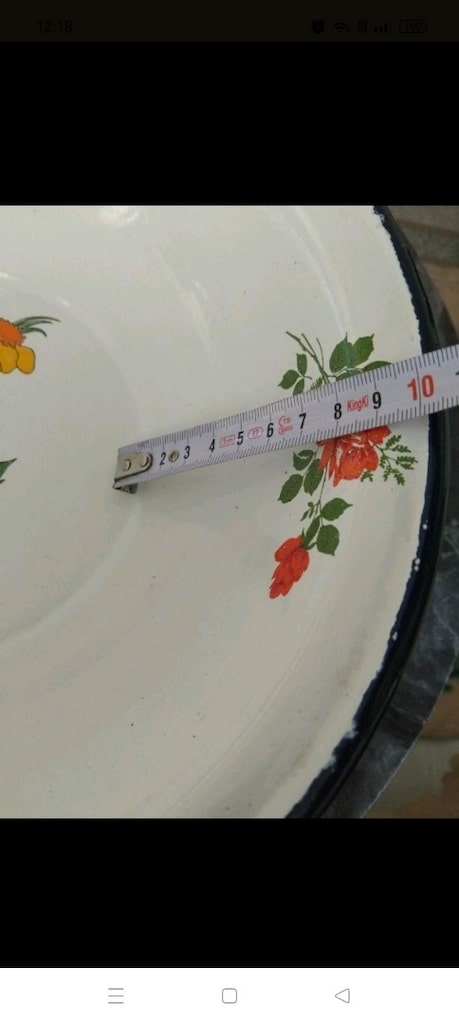 eski, emaye hamur leğeni - 4