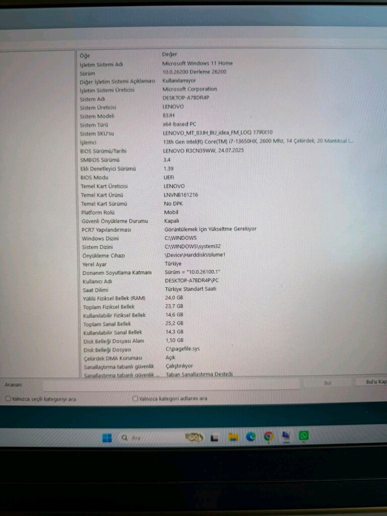 Lenova LOQ 17.3 inç garantili sıfırdan farksız - 3