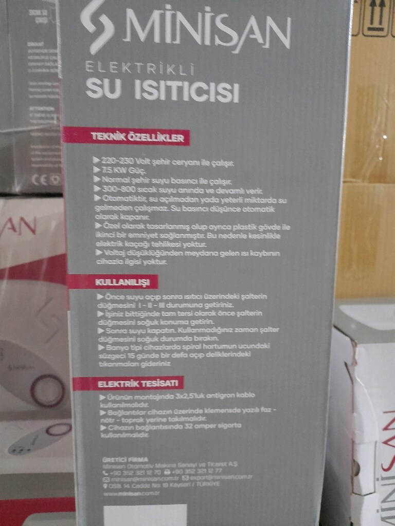minisan elektrikli şofben - 3