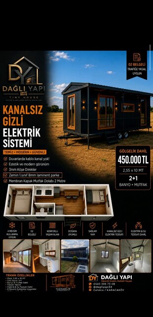 10 METRE TİNY HAUSE 10 METRE GÖLGELİK