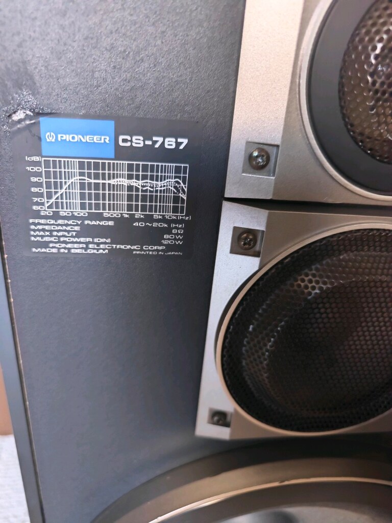 Pioneer cs 767 Temiz sorunsuz 120 watt 8 ohm hoparlör Hoparlörler çift - 3