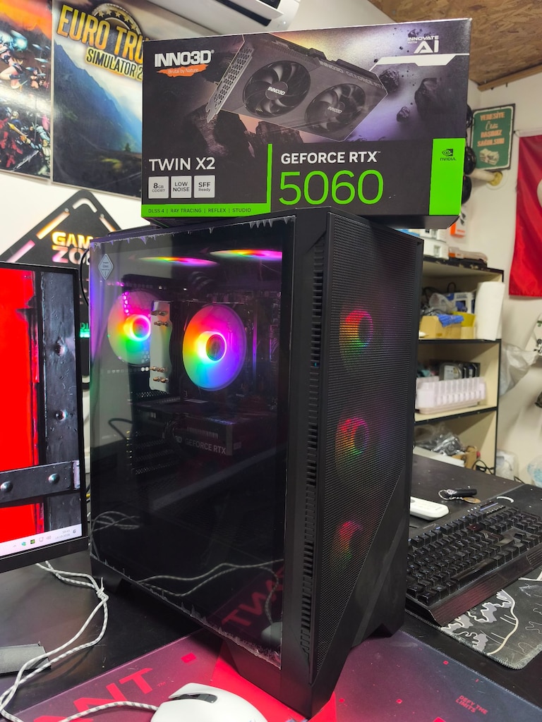 DDR5 Ryzen 5 7500F-16 GB-1 TB-RTX5060 8GB-27 İnc 180Hz Monitör - 5